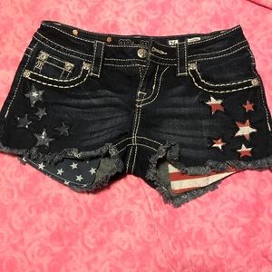 Miss Me size 26 American flag shorts